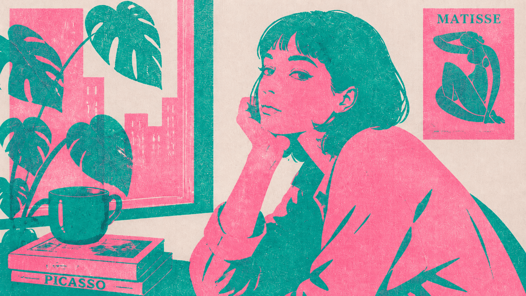 Bold Two-Tone Risograph