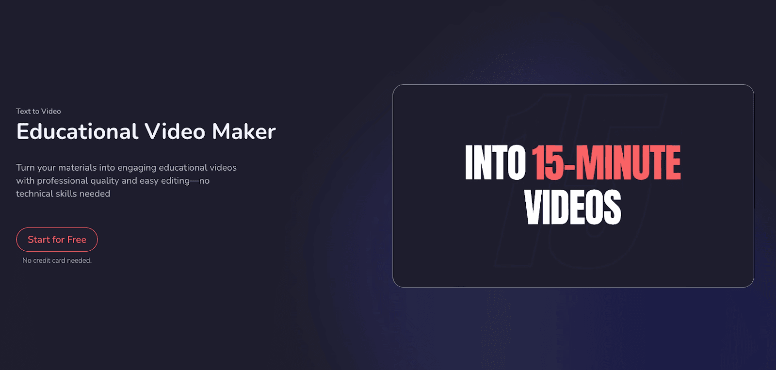AI educational video maker dashboard - create learning videos with AI